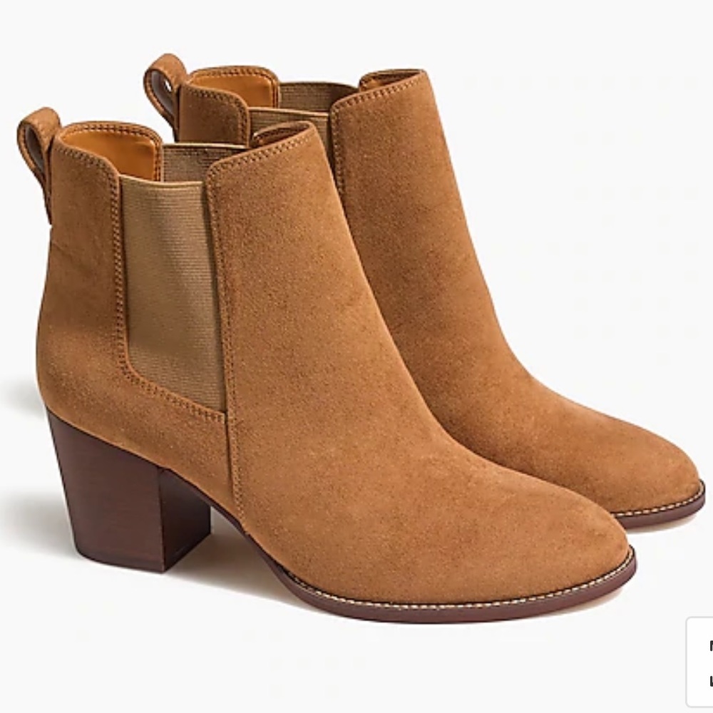 J.Crew Rory Microsuede Heeled Boots